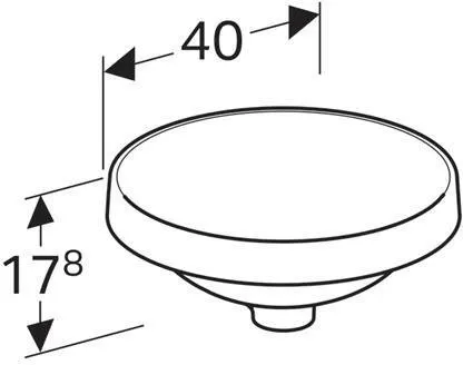 Раковина встраиваемая в столешницу Geberit VariForm круглой формы (40 см) (500.702.01.2)