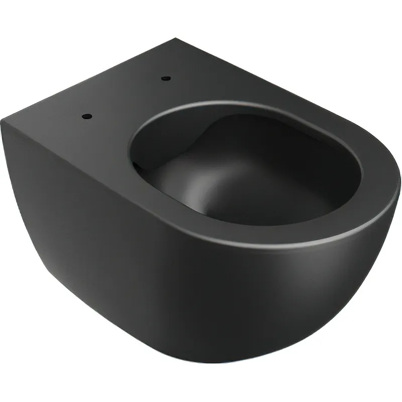 Унитаз подвесной Uni Chrome RimOFF (безободковый) ЧЕРНЫЙ