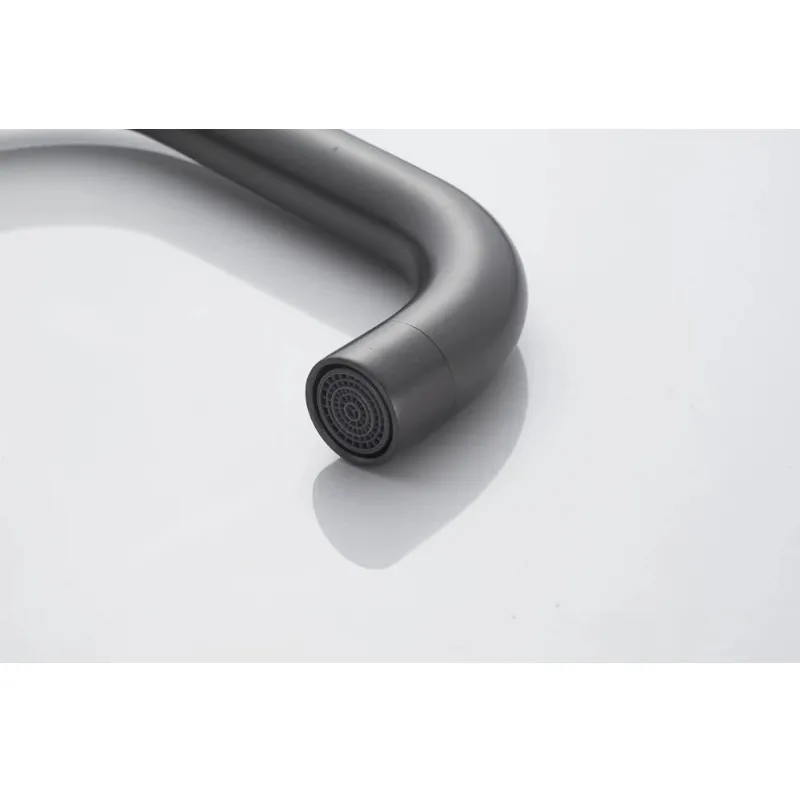 Смеситель для кухни Knotlor KN-61/GM, вороненая сталь