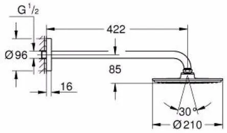 Душ верхний Grohe Rainshower Cosmopolitan 26171000 хром