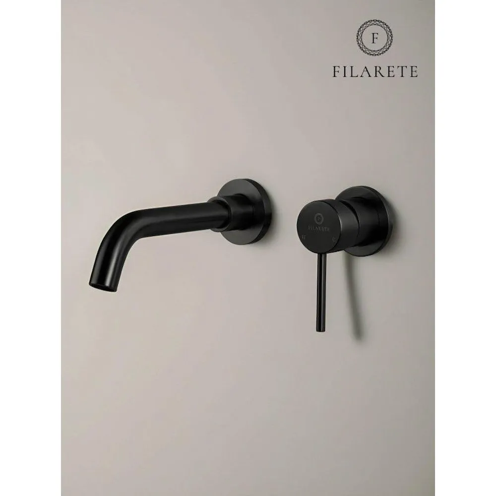 Смеситель для раковины встраиваемый FILARETE Roun FL4020BL, черный