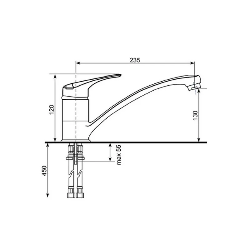 Смеситель для кухни Ulgran U-003-341, ультра-белый