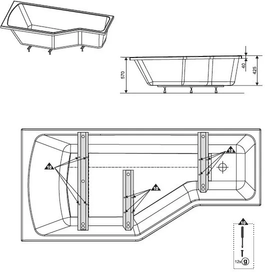 Опора Ravak BeHappy (CY12000000)