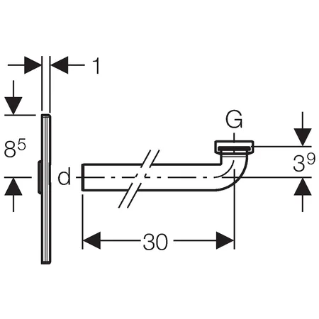 Финишный комплект Geberit для pаковины с вн. сифоном: гл. хром (115.416.21.1)