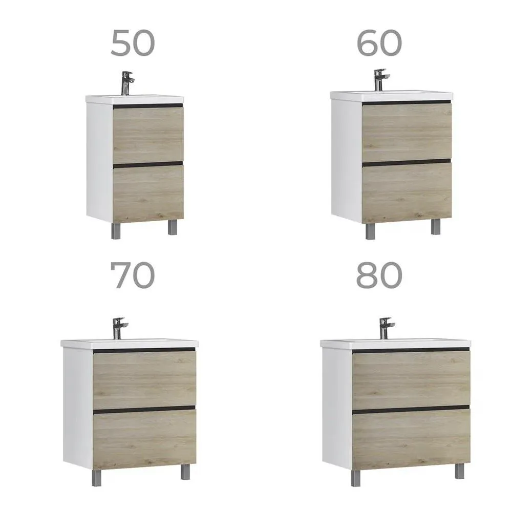 Тумба с раковиной напольная VIGO Cross 446-com, 50 см