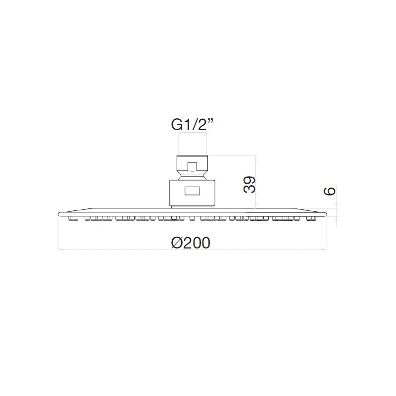 Верхний душ Webert AC1024345BRASS, никель
