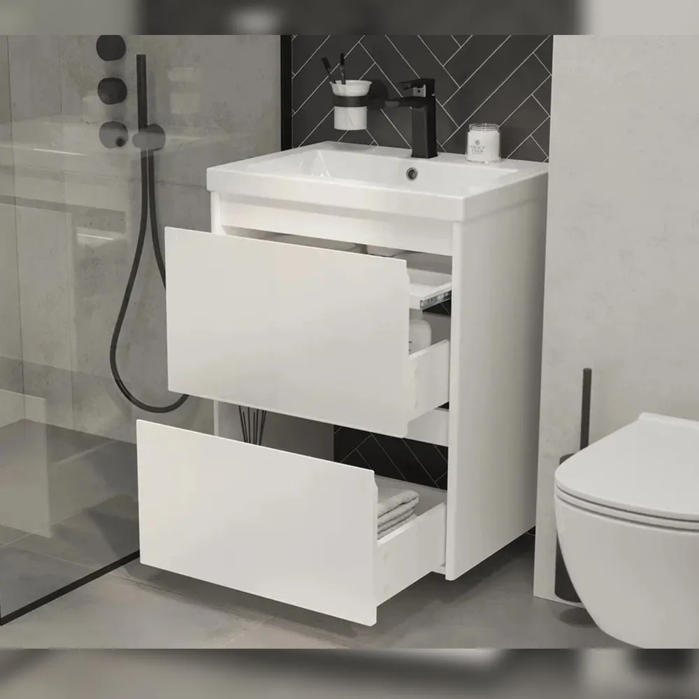 Тумба с раковиной подвесная Velvex Klaufs tp.KLA.COM.60.2Y, 60 см