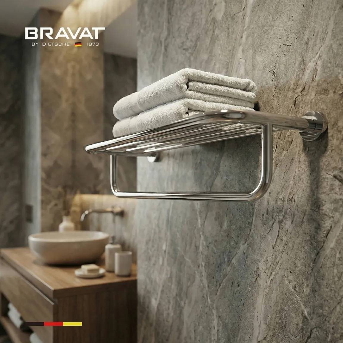 Держатель для полотенец BRAVAT (D7117C-4-SW)