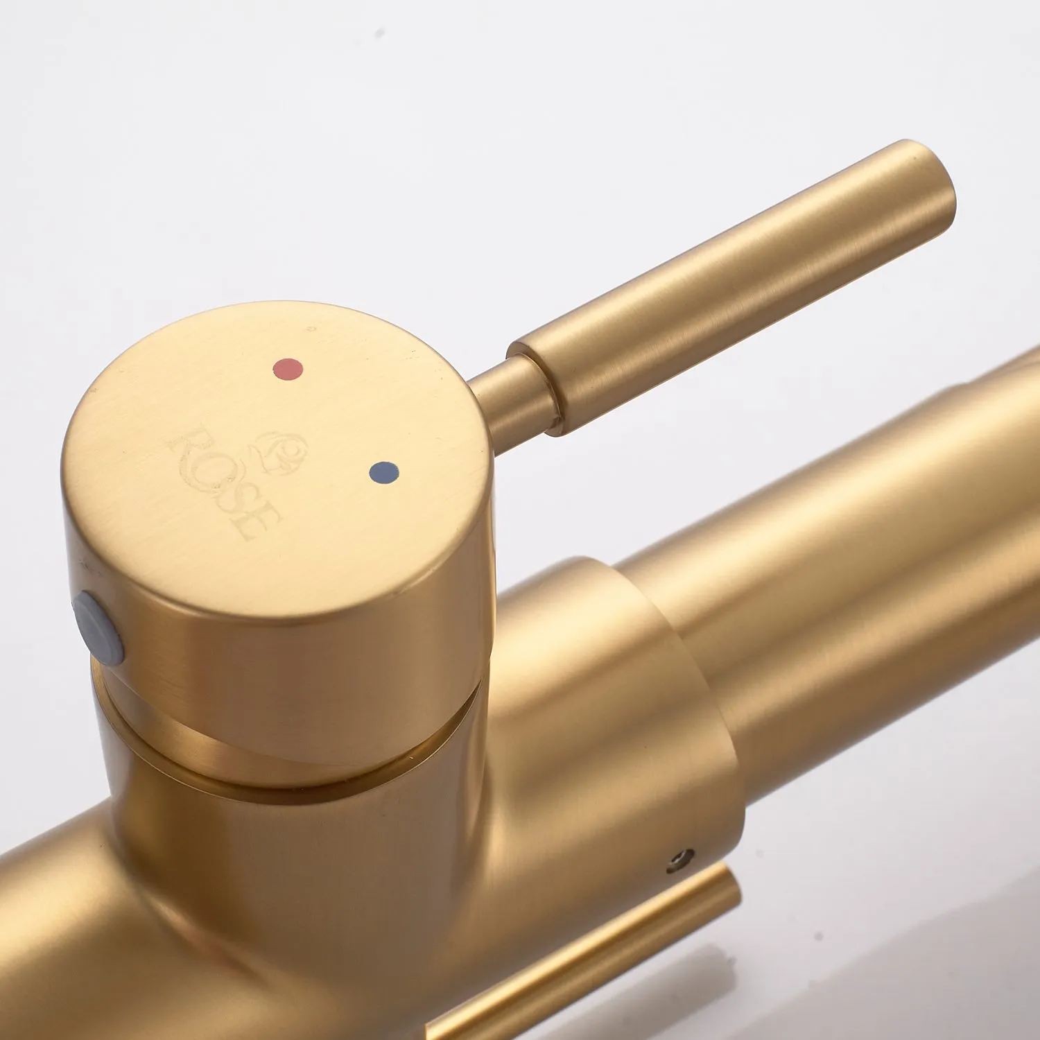 Смеситель для кухни с подключением фильтра воды Rose R658G, золотой сатин