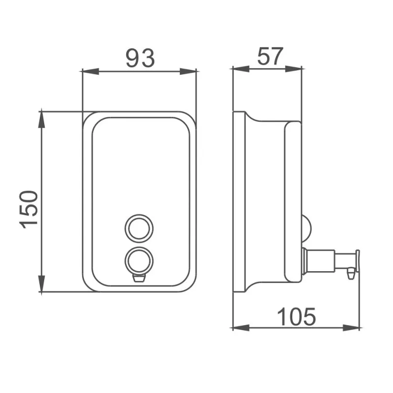 Дозатор жидкого мыла D-Lin D201101, хром