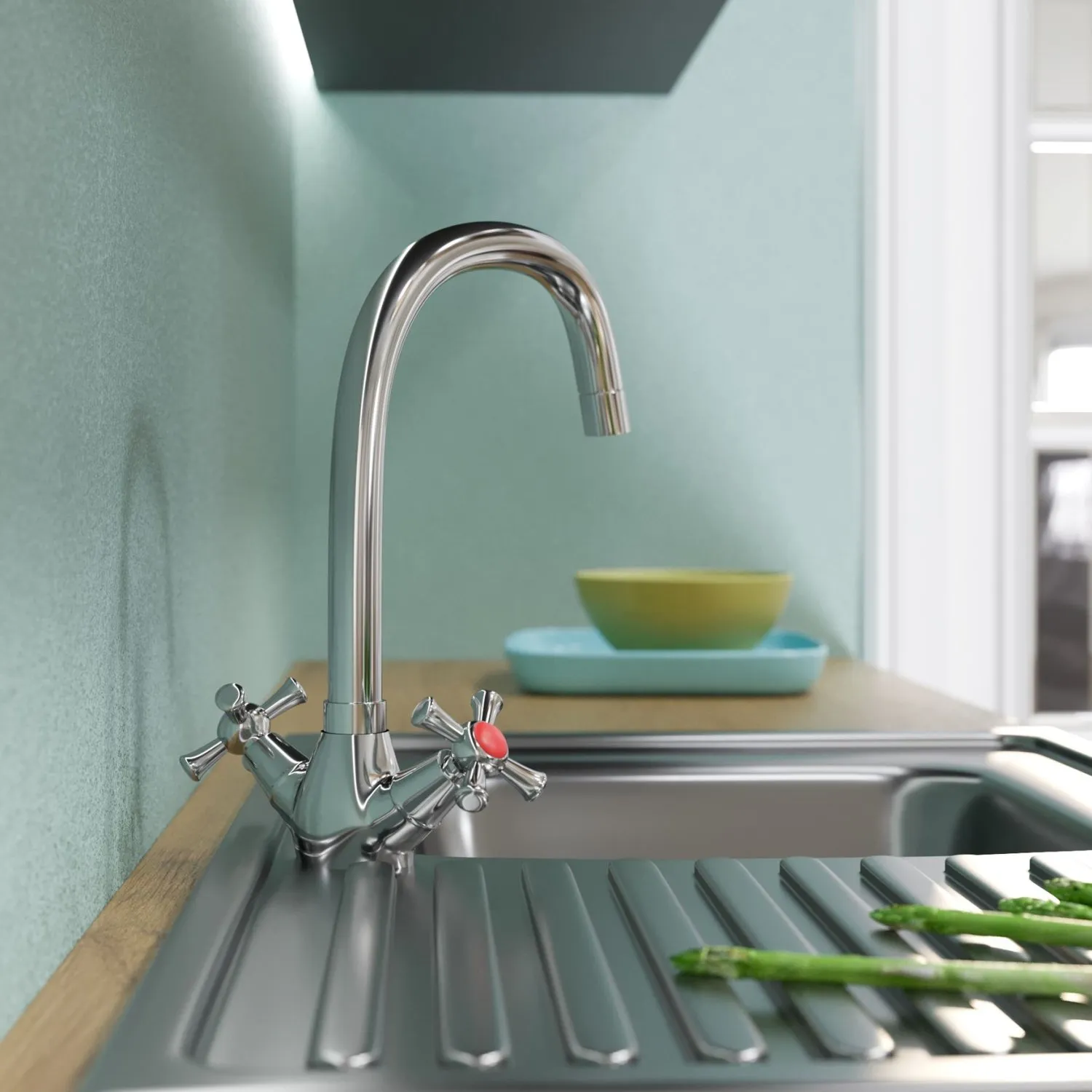 Смеситель для кухни MIXLINE ML10-032 высокий излив (529850)