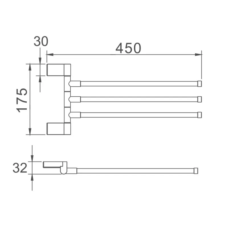 Полотенцедержатель D-Lin D254330, хром