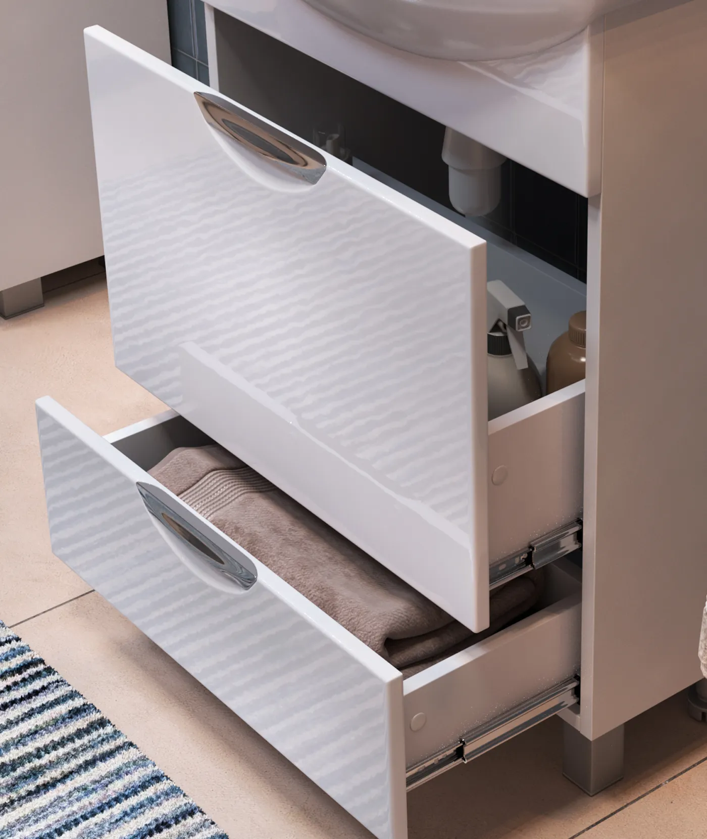 Тумба с раковиной напольная VIGO Callao tn.CAL.BAL.60.2Y, 60 см