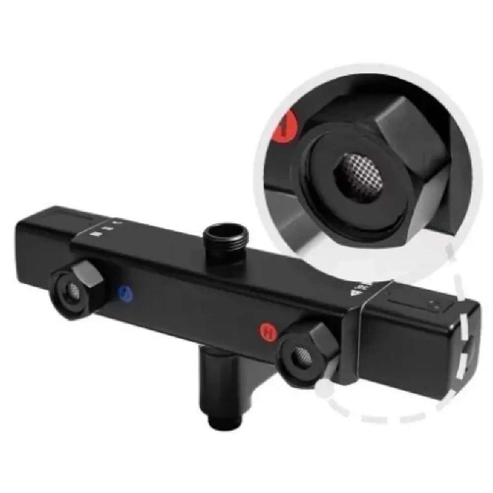 Душевая система с термостатом Grocenberg GB7005BL, черный