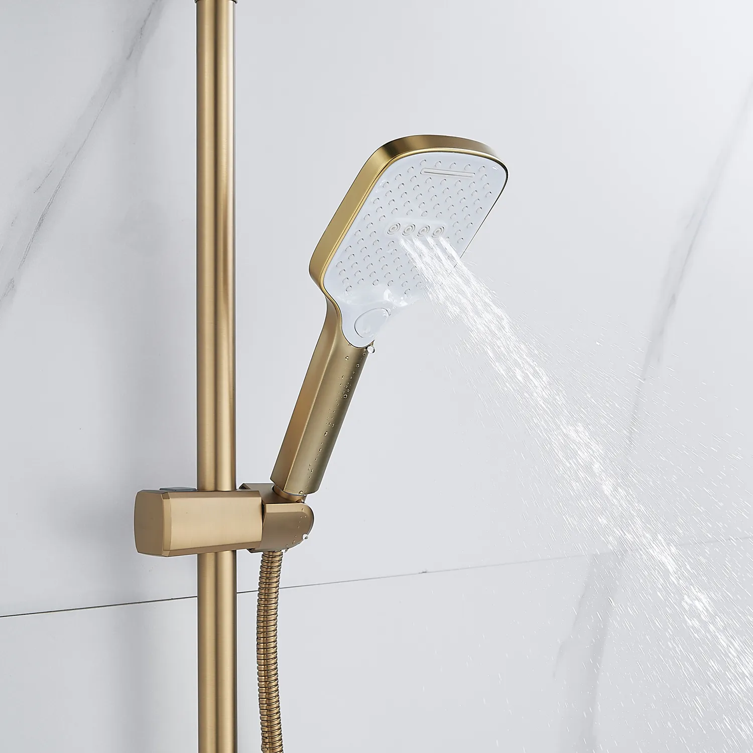 Душевая система Shevanik S4036G, золотой сатин