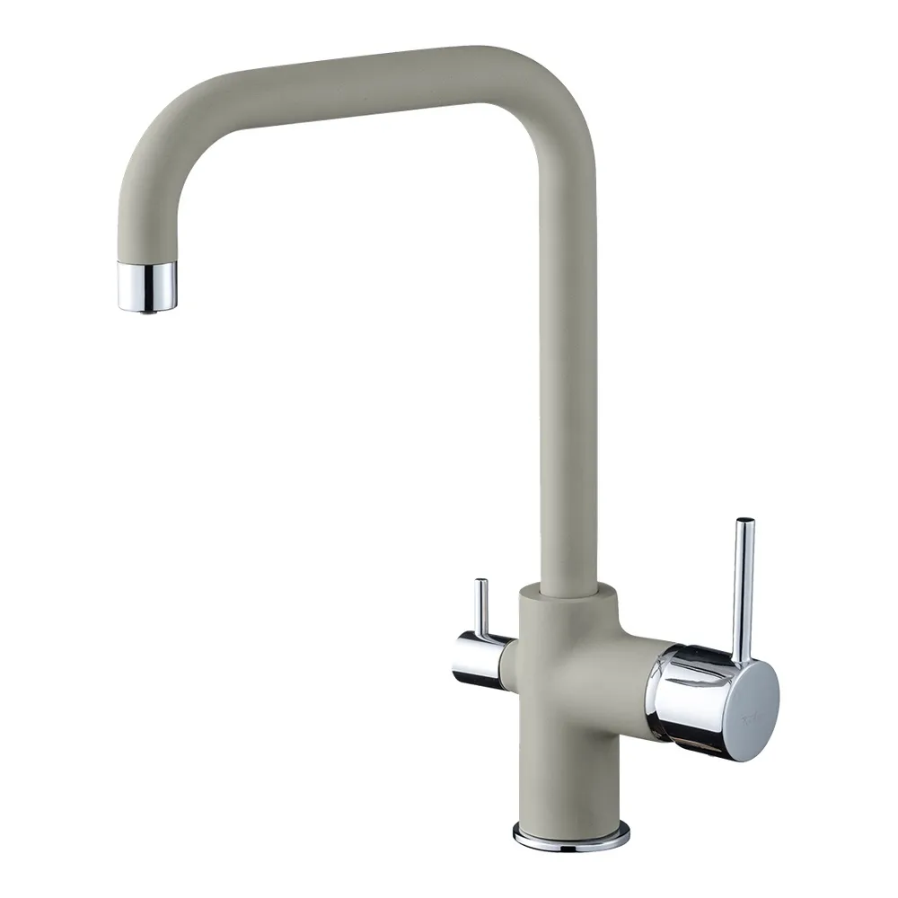 Смеситель для кухни с подключением фильтра Rivelato Tovel 9025203, топаз/хром