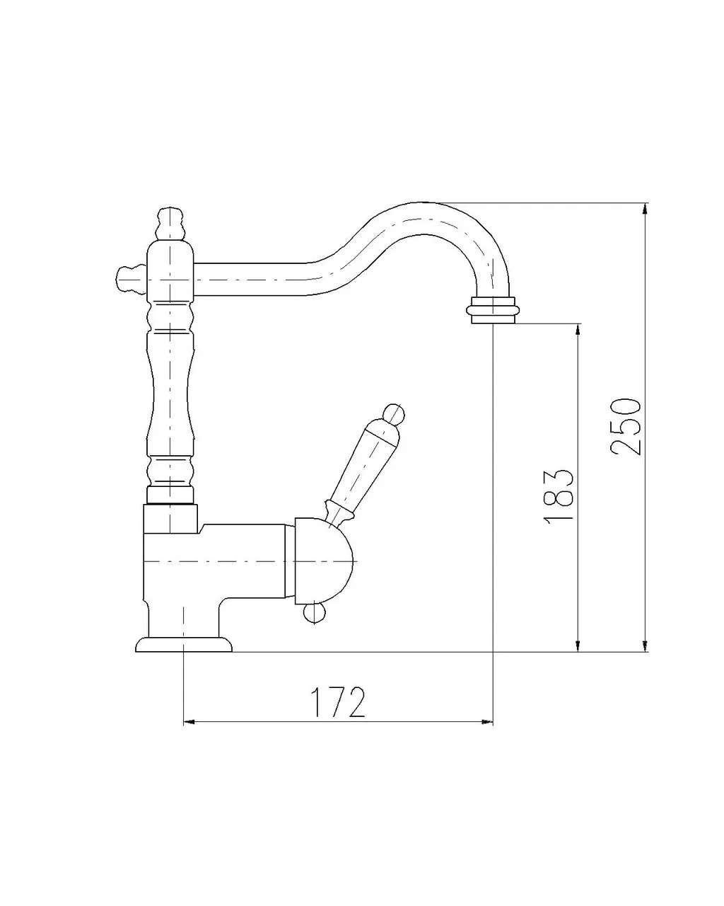 Смеситель для кухни Rav Slezak Labe L508.5/8CMAT
