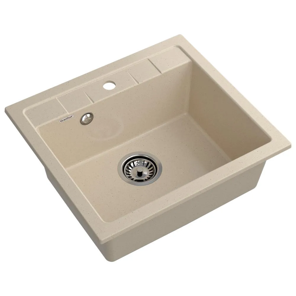 Кухонная мойка GranFest QUADRO 561, кашемир