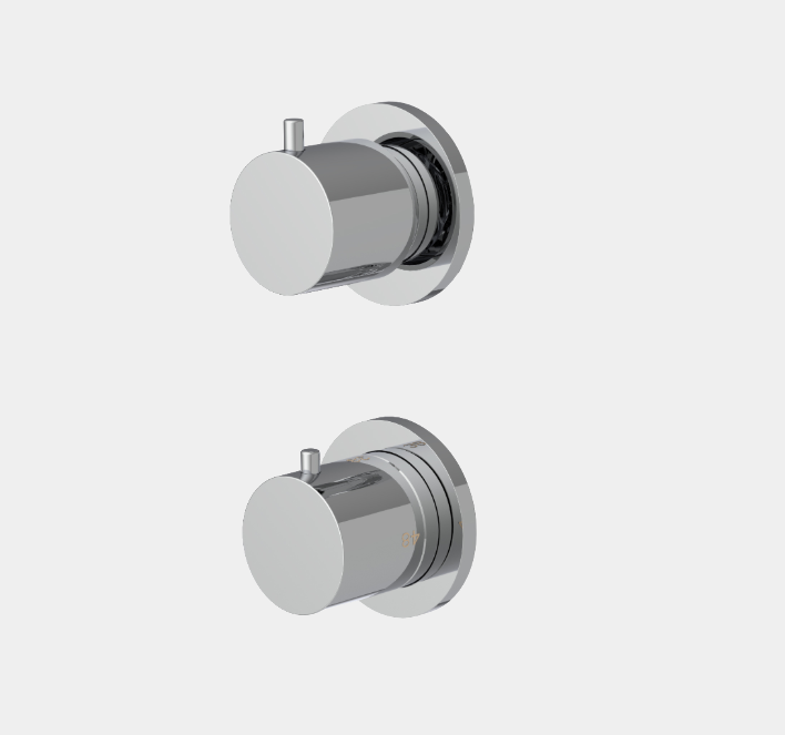 Смеситель для душа Fima Carlo Frattini Fimatherm, на 2 потребителя, никель брашированный (F3233N7SN)