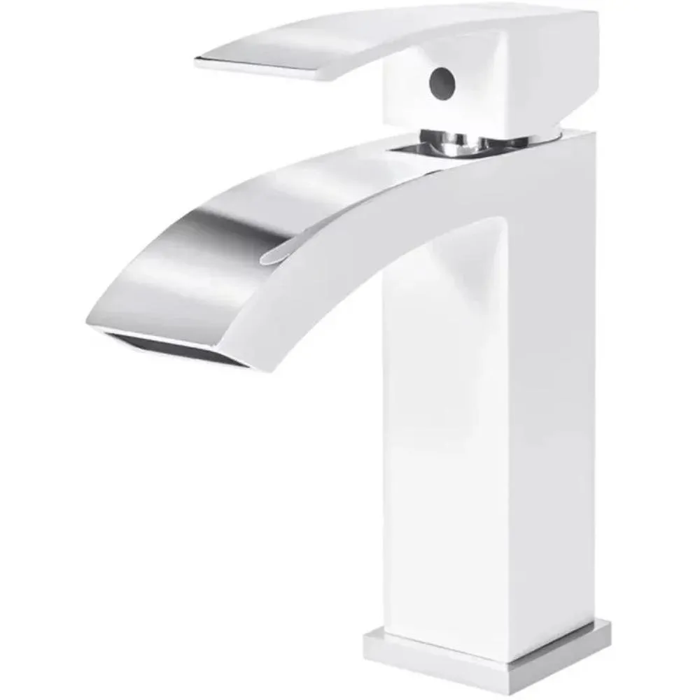 Смеситель для раковины Grocenberg GB2007WC, белый/хром