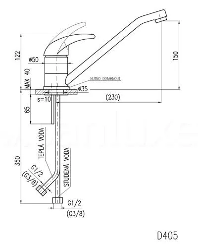 Смеситель для кухни Rav Slezak Dunaj D405.5