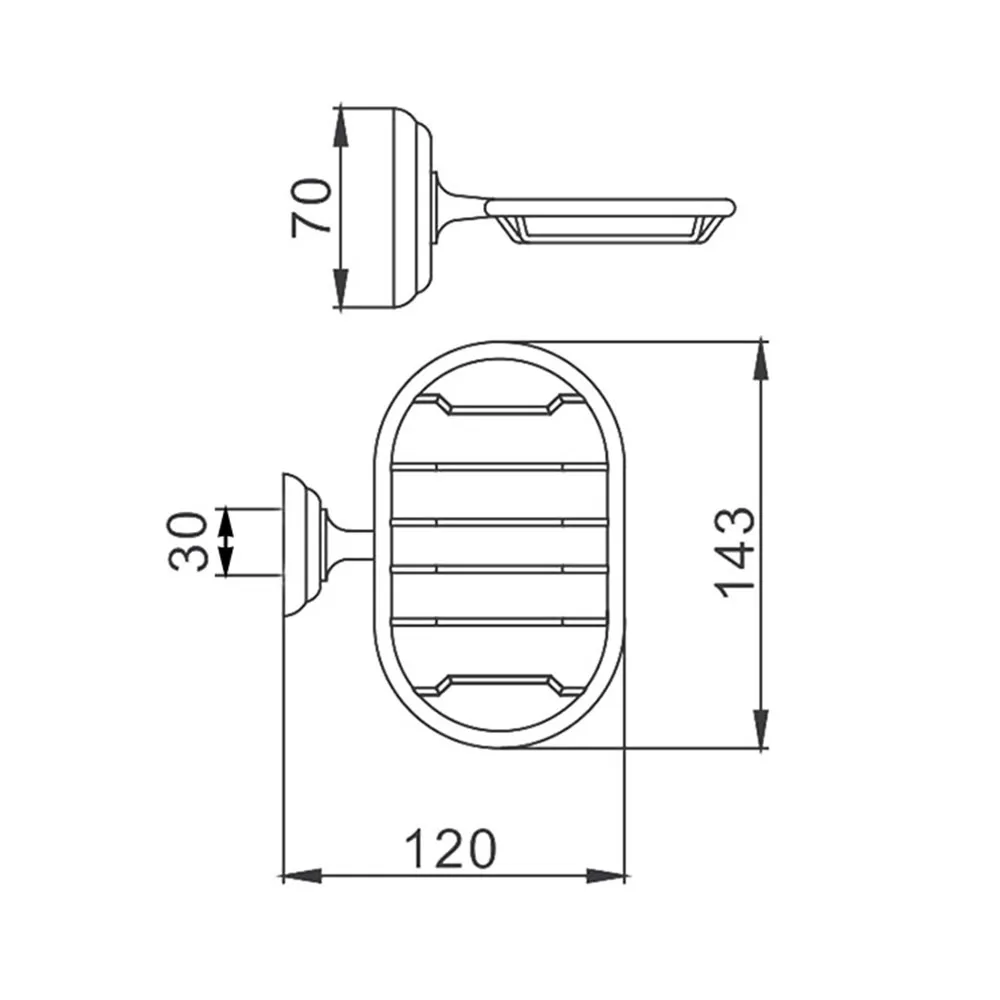 Мыльница FRAP F1502-1, хром