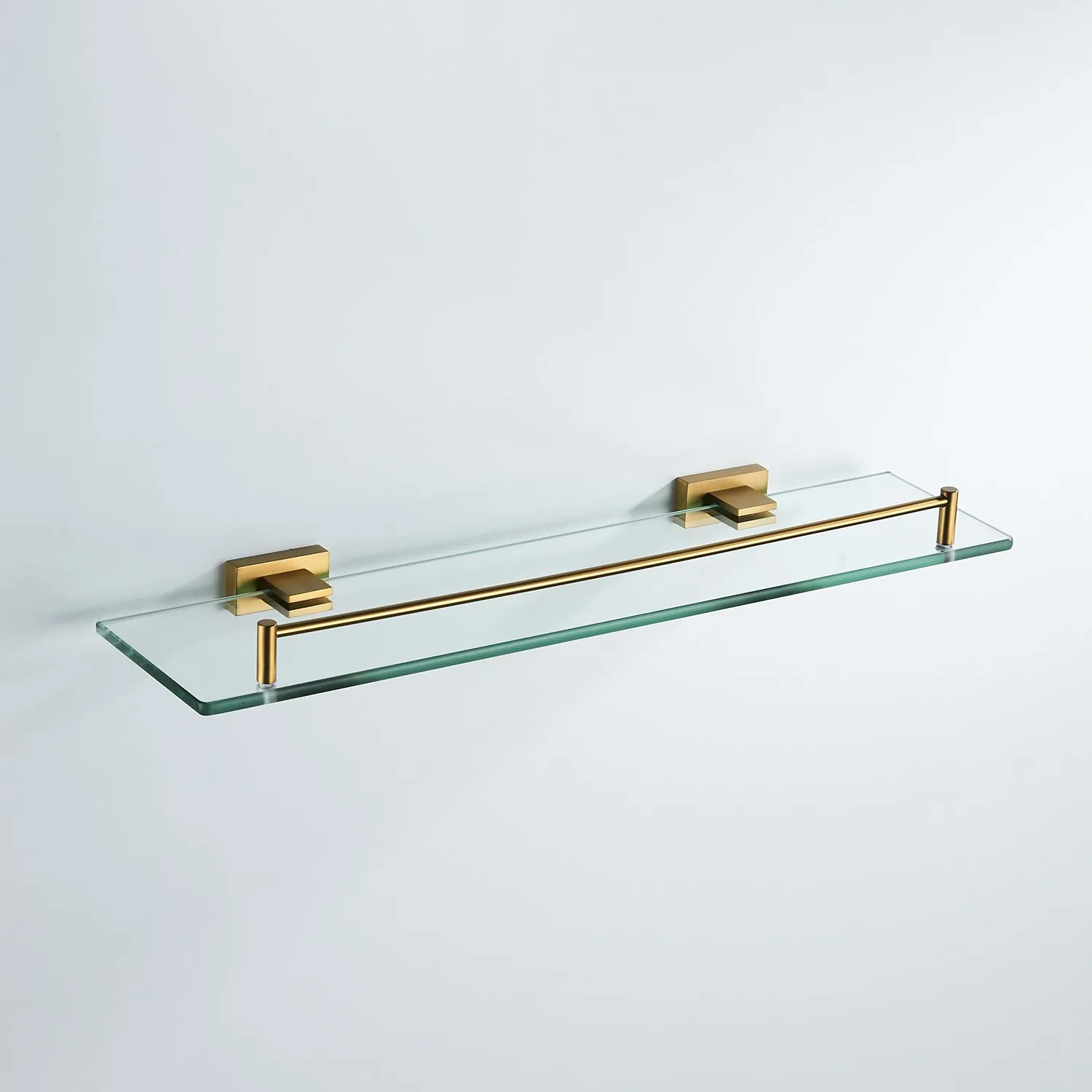 Полка стеклянная Shevanik SG5619G, золотой сатин