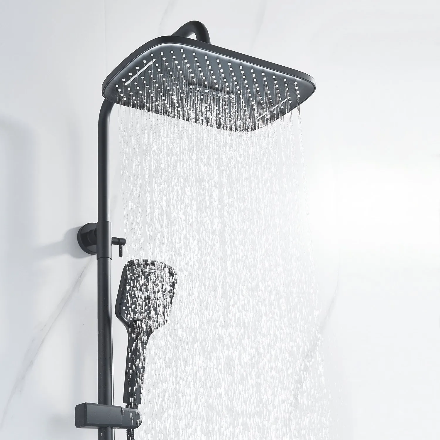 Душевая система Shevanik S4136H, черный