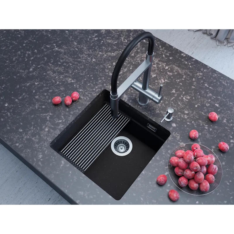 Кухонная мойка Grandex Aqua Comfort 500105, черный металлик