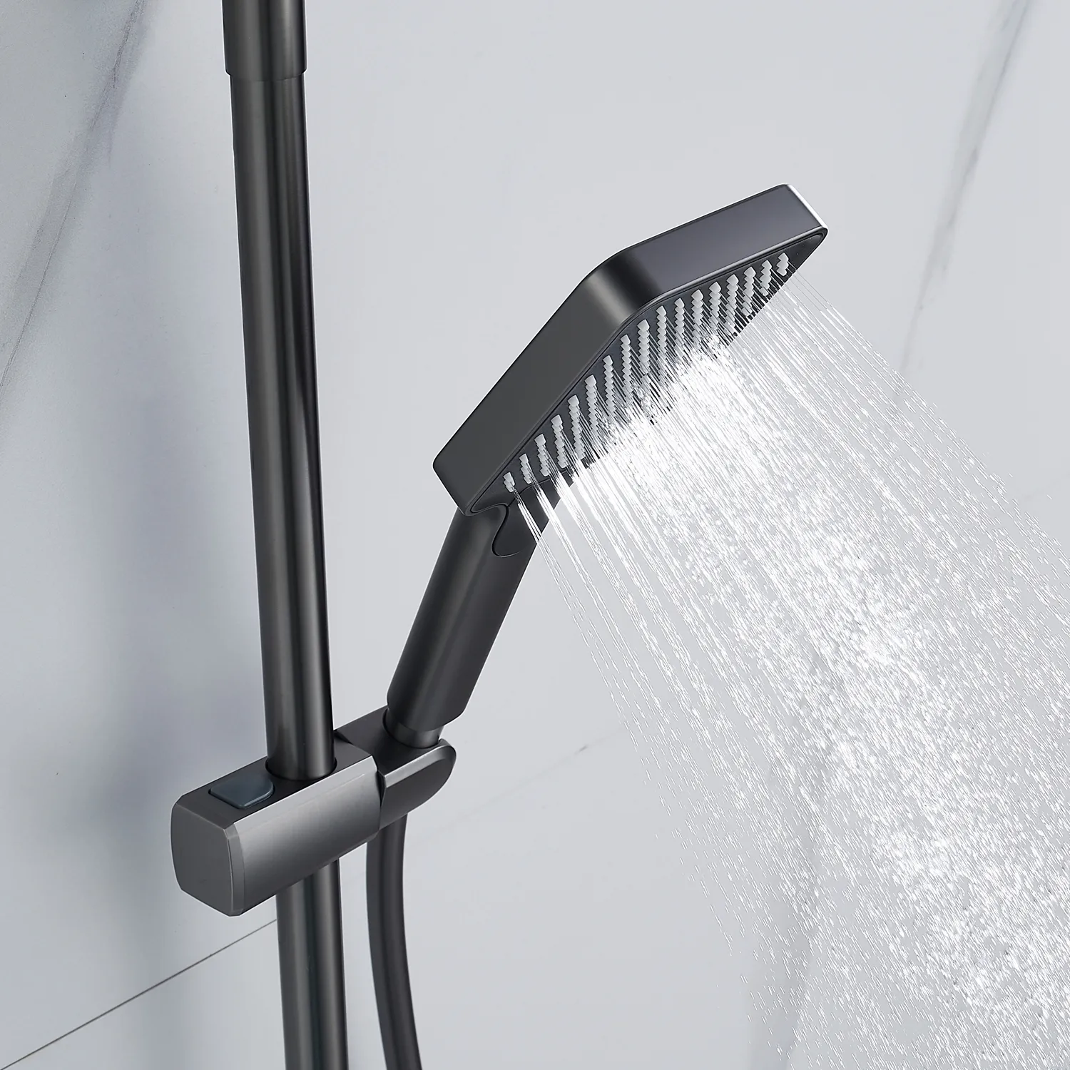 Душевая система Shevanik S4226T, оружейная сталь