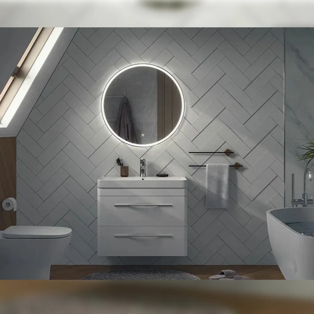 Тумба с раковиной подвесная Velvex Jill tp.JIL.9595.80.2Y белый матовый, 80 см