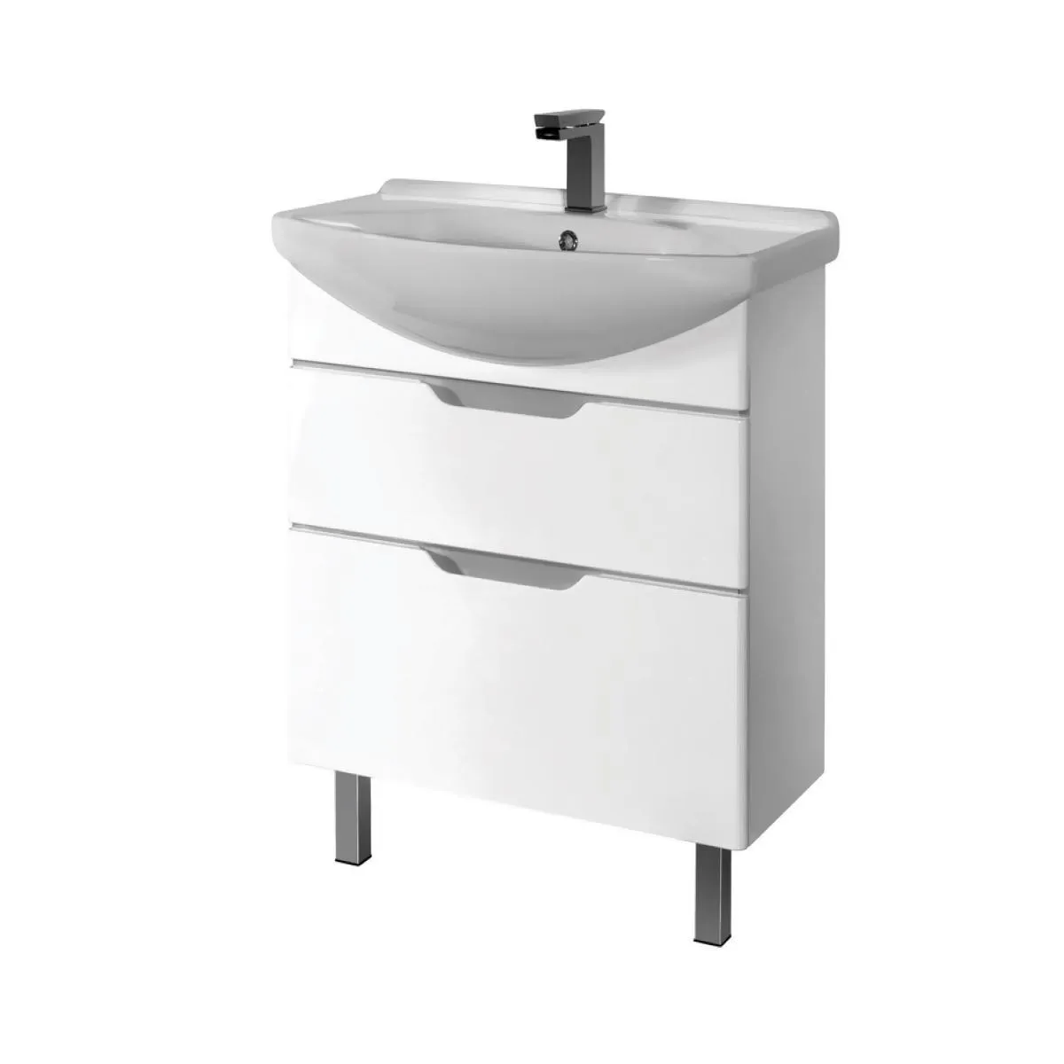 Тумба с раковиной подвесная/напольная Dreja Laguna Plus 85 см, белый