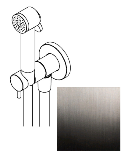 Гигиенический душ Ritmonio Brass, Brushed Black Chrome (72J026BLX)