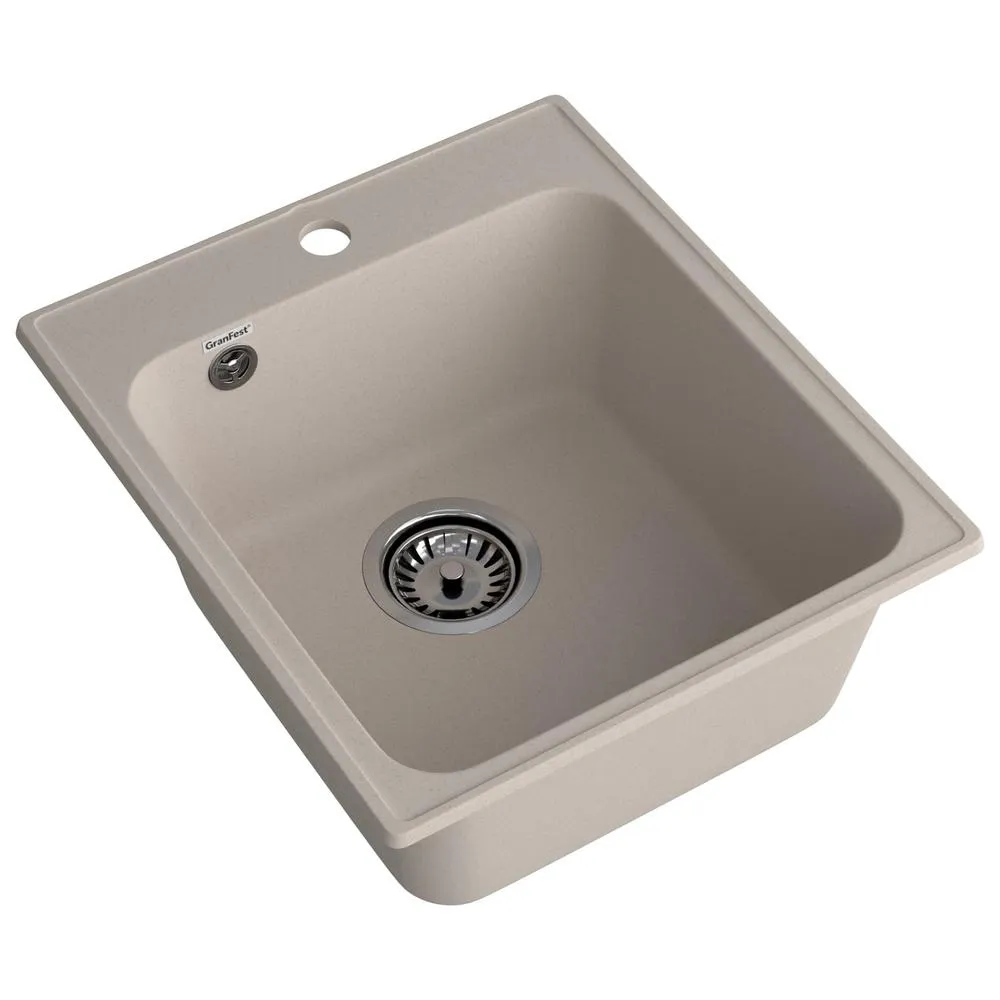 Кухонная мойка GranFest QUARZ 17, песочный