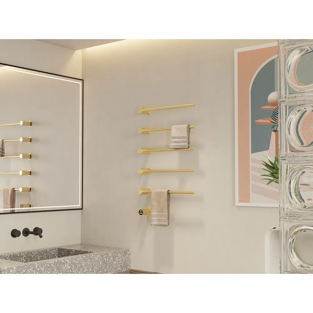 Полотенцесушитель электрический Terminus Аккорд П5 50х80, брашированное золото