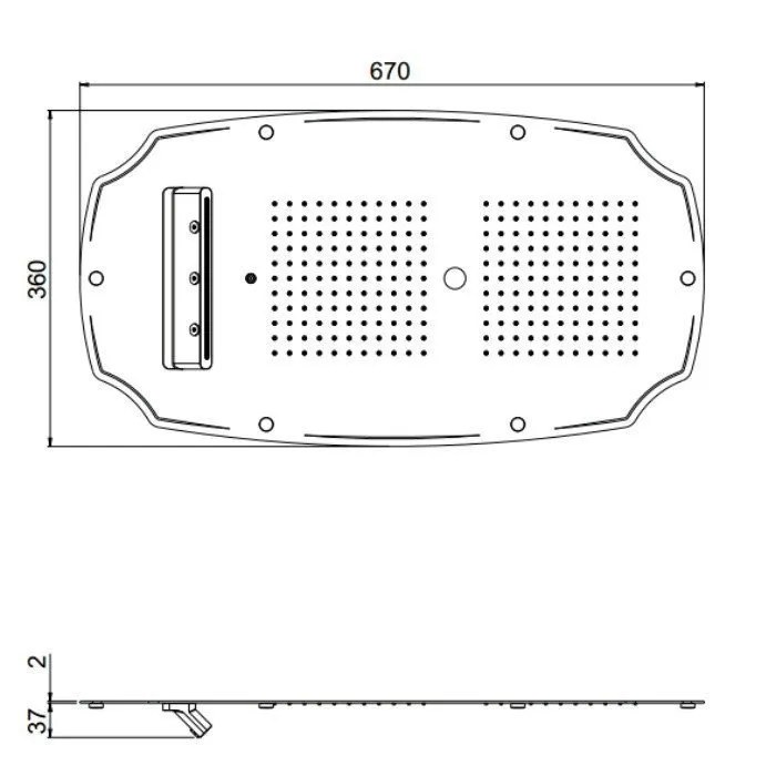 Многофункциональная душевая сиситема Carimali Mydream Colonial 700х400, хром (23072XN/S-CRX)