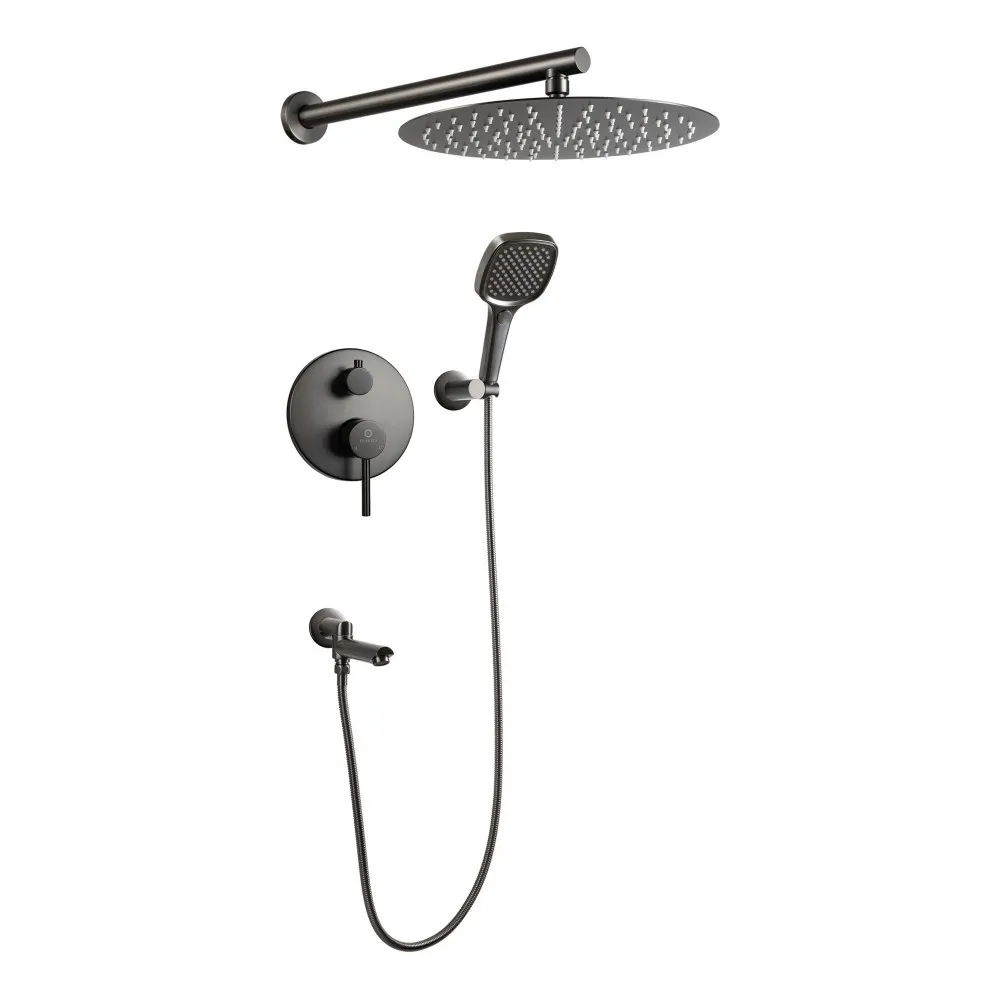 Душевая система встраиваемая FILARETE Roun FL1026BG, графит