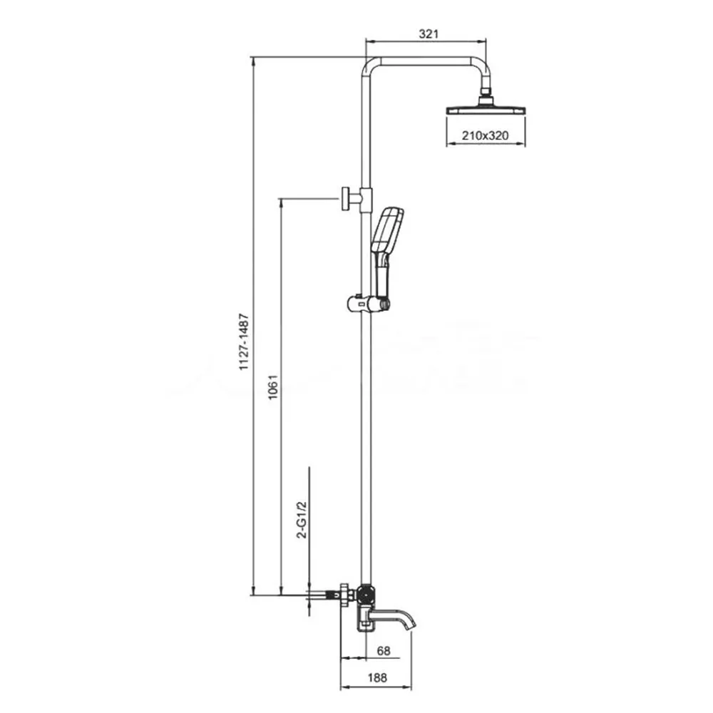 Душевая система GAPPO G2418-20, хром