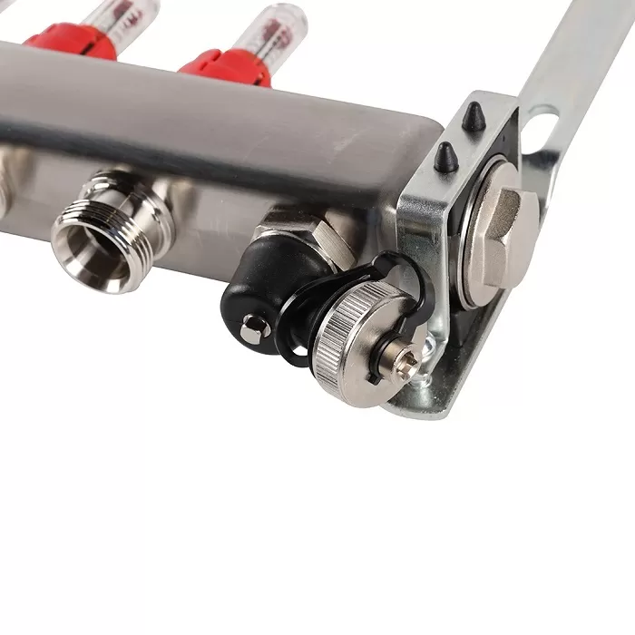 Коллектор Rommer 1"x3/4" на 6 контуров с расходомерами и запорными клапанами (RMS-1201-000006)