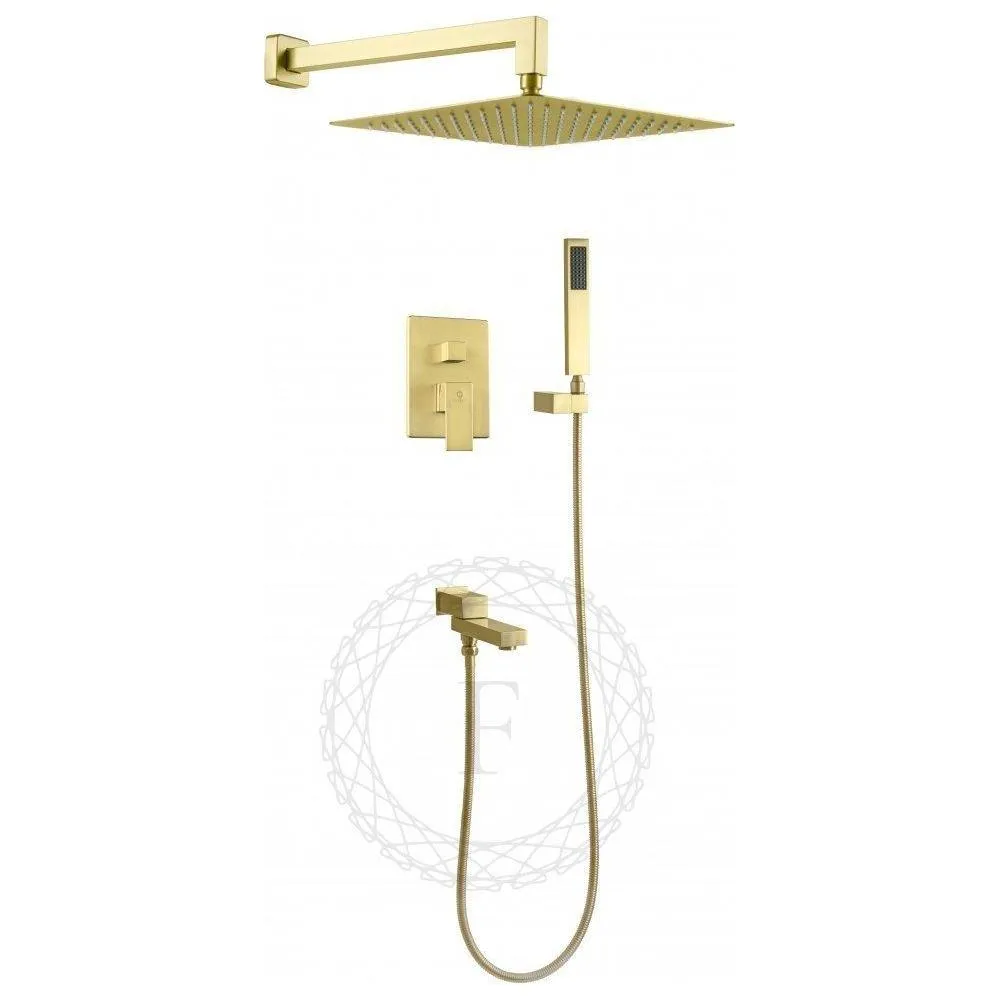 Душевая система встраиваемая FILARETE Fing FL1040MG, матовое золото