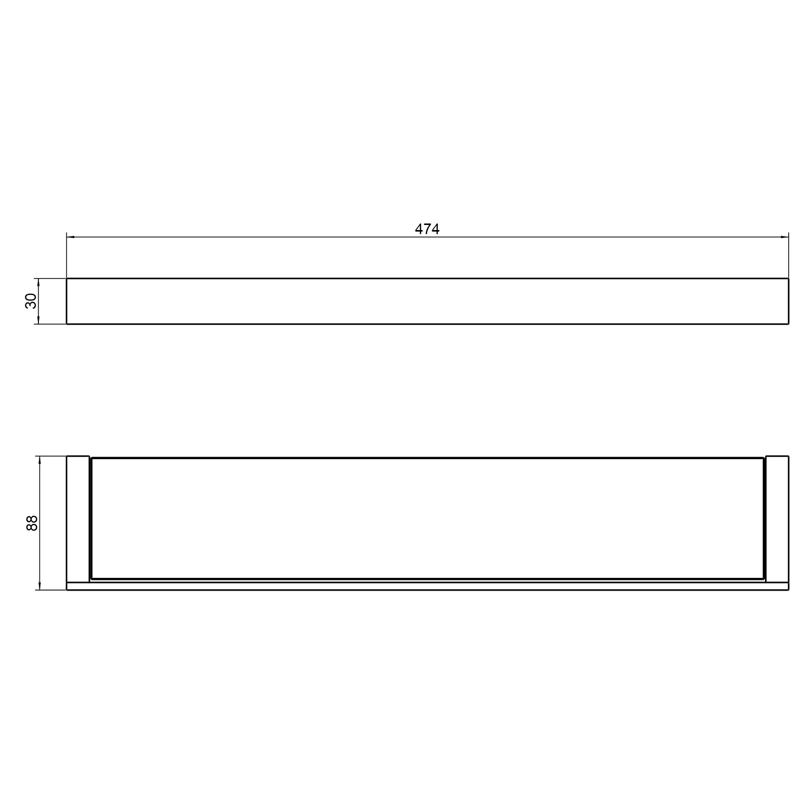 Полка в ванную стеклянная Timo Petruma черное золото (15272/18)