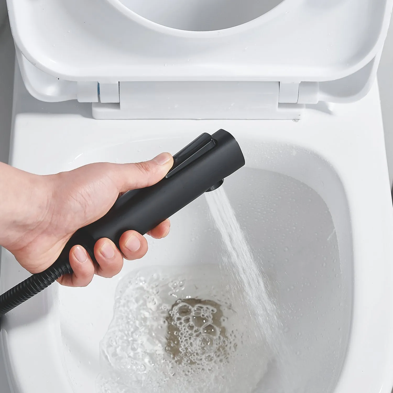 Гигиенический душ со смесителем Shevanik S4005H-1, черный