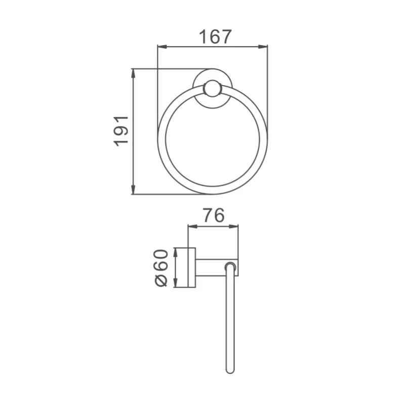 Полотенцедержатель D-Lin D230280, сталь