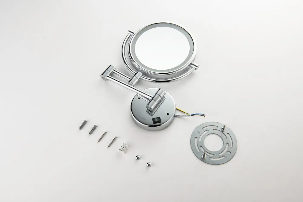AQ4912CR зеркало косметическое настенное с подсветкой 5х