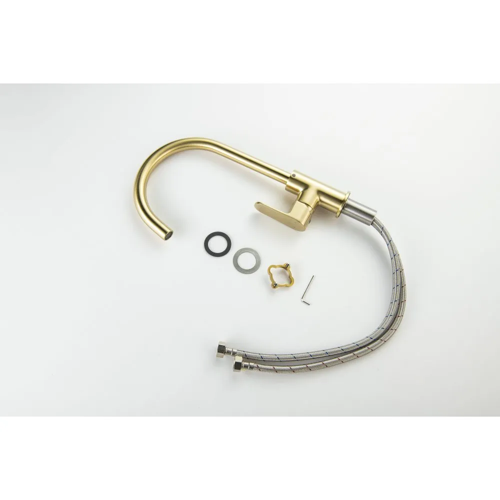 AQ1282BG ОБЕРОН смеситель для кухни, шлиф. золото