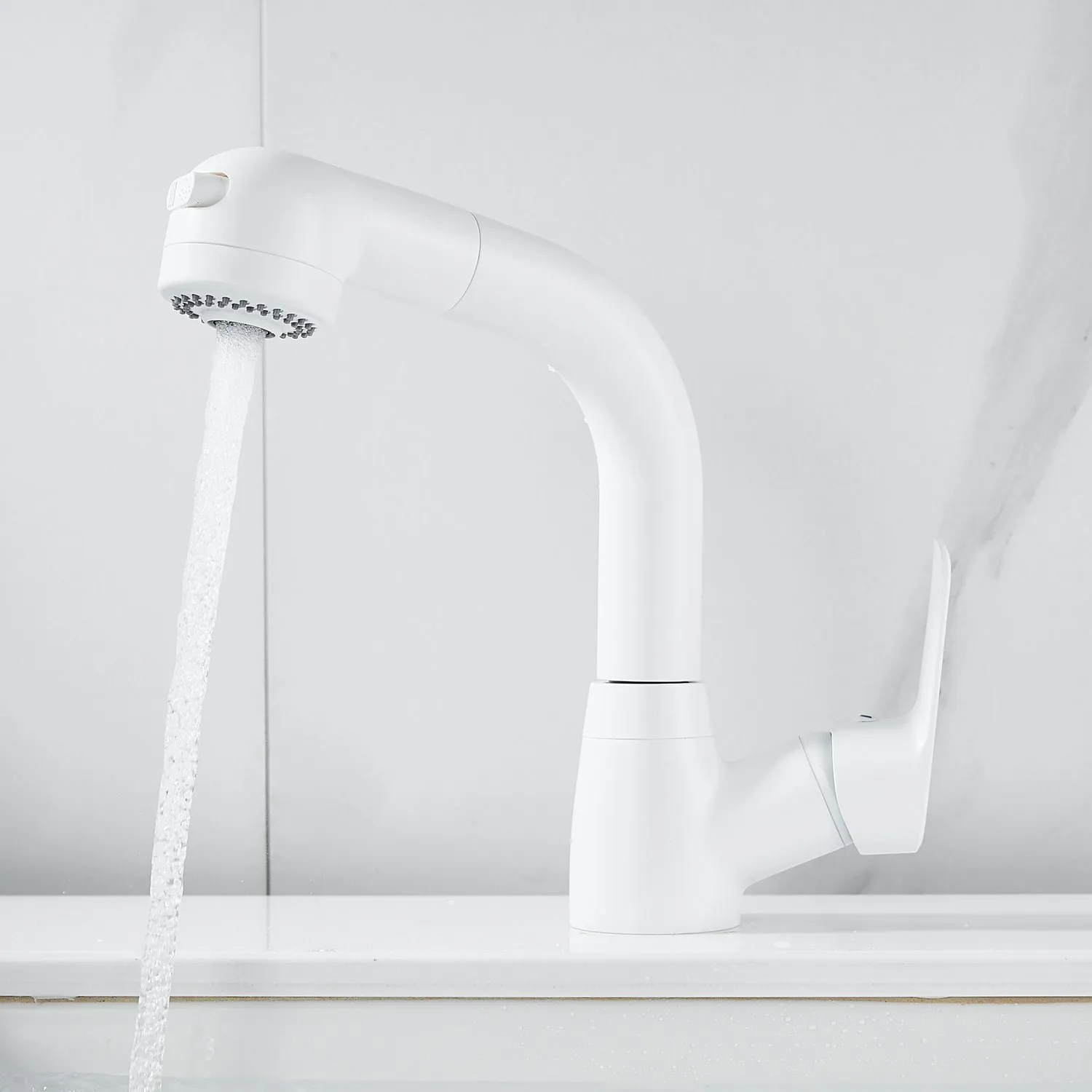 Смеситель для раковины многофункциональный Raffine F291C, белый