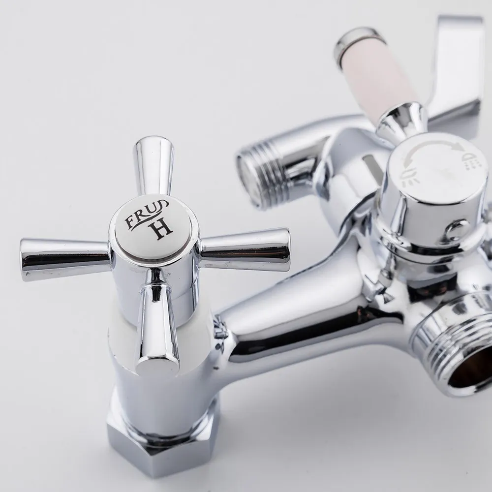 Смеситель для ванны FRUD R22118-7, хром;белый