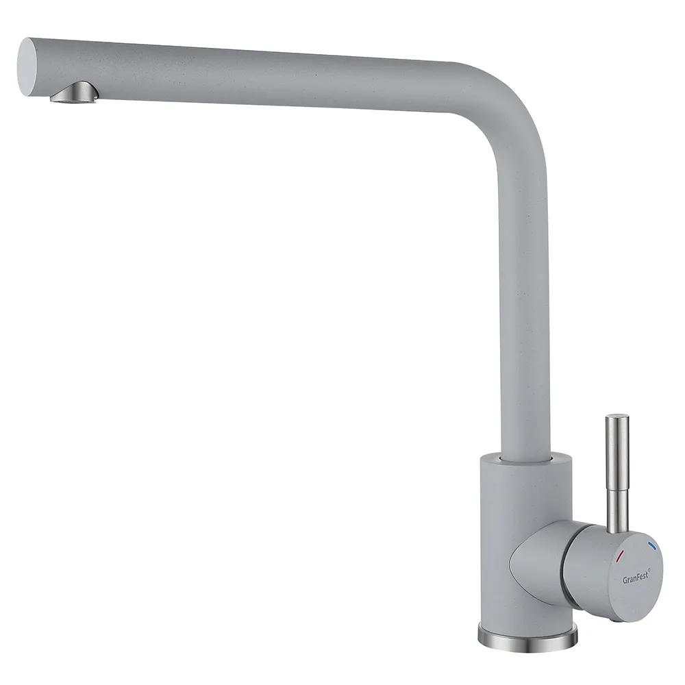Смеситель для кухни GranFest Z-5411, серый