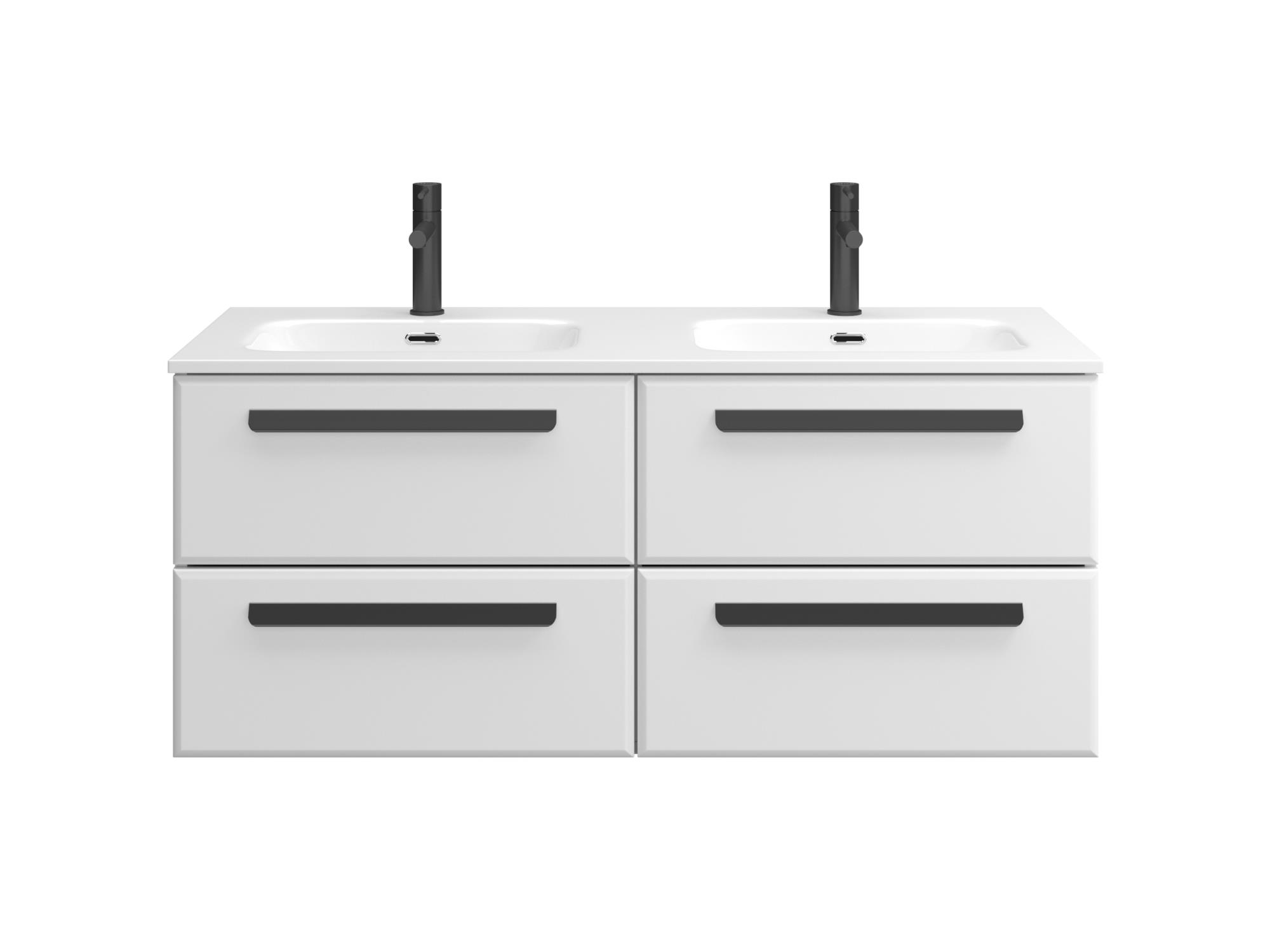 База под раковину подвесная Cezares Eco-Cer-N 1200х457х500, Bianco Lucido (ECO-CER-N-1200-4C-SO-2-BL)