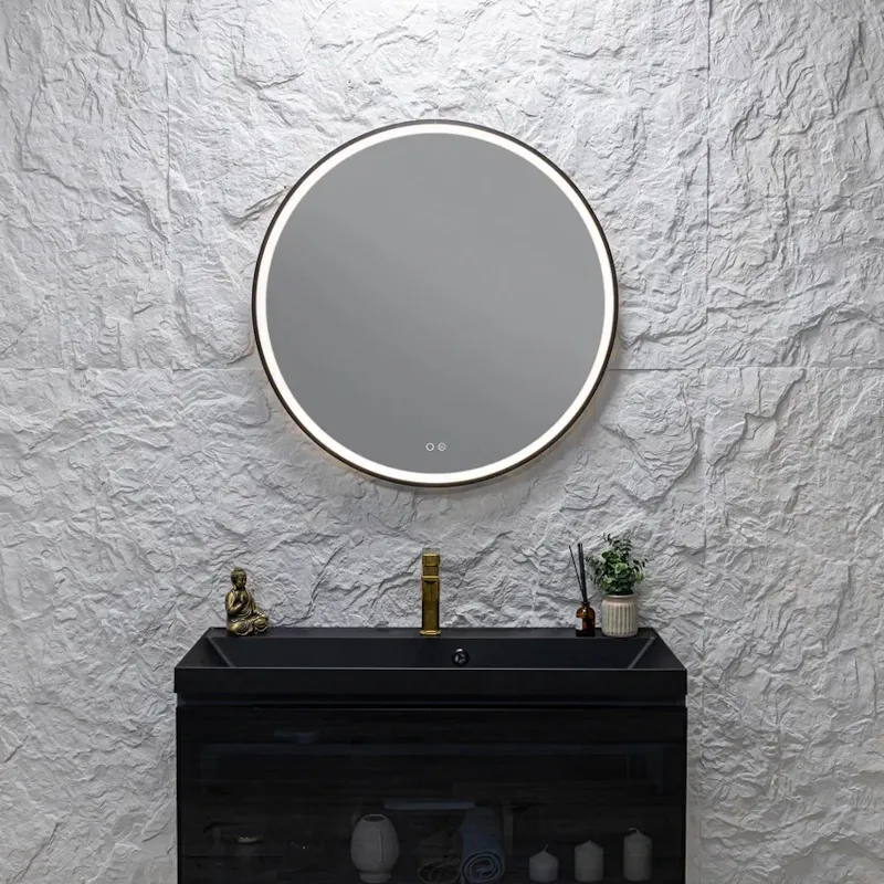 Зеркало Silver Mirrors Делуна/Deluna D800 2.2 (TX, алюм. профиль, цвет черный, подогрев, сенсорный выключатель)